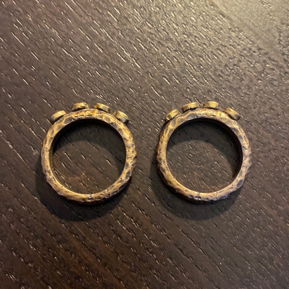 Bora, Hammered Stacking Rings, Size 7